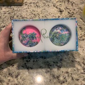Lilly Pulitzer ornaments new in box.